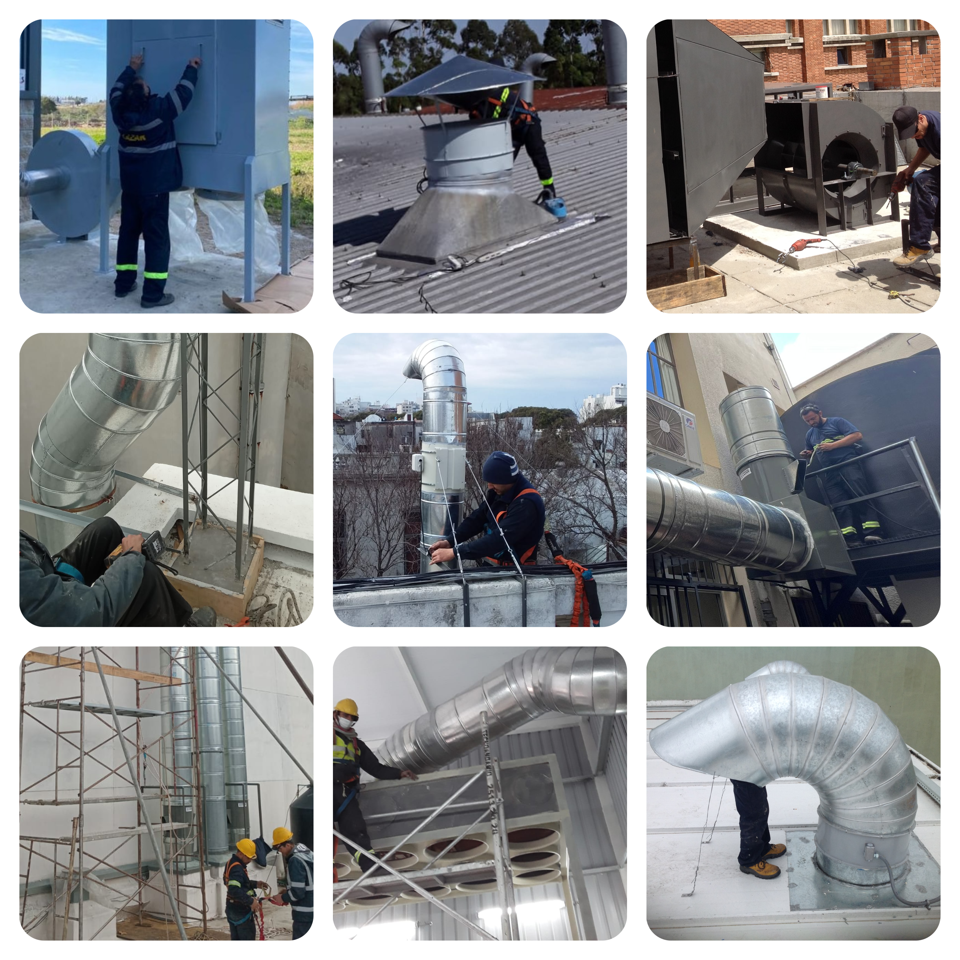 Instalación de extractor en chimenea